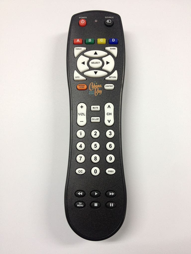 Keypad colors and artwork on remote control