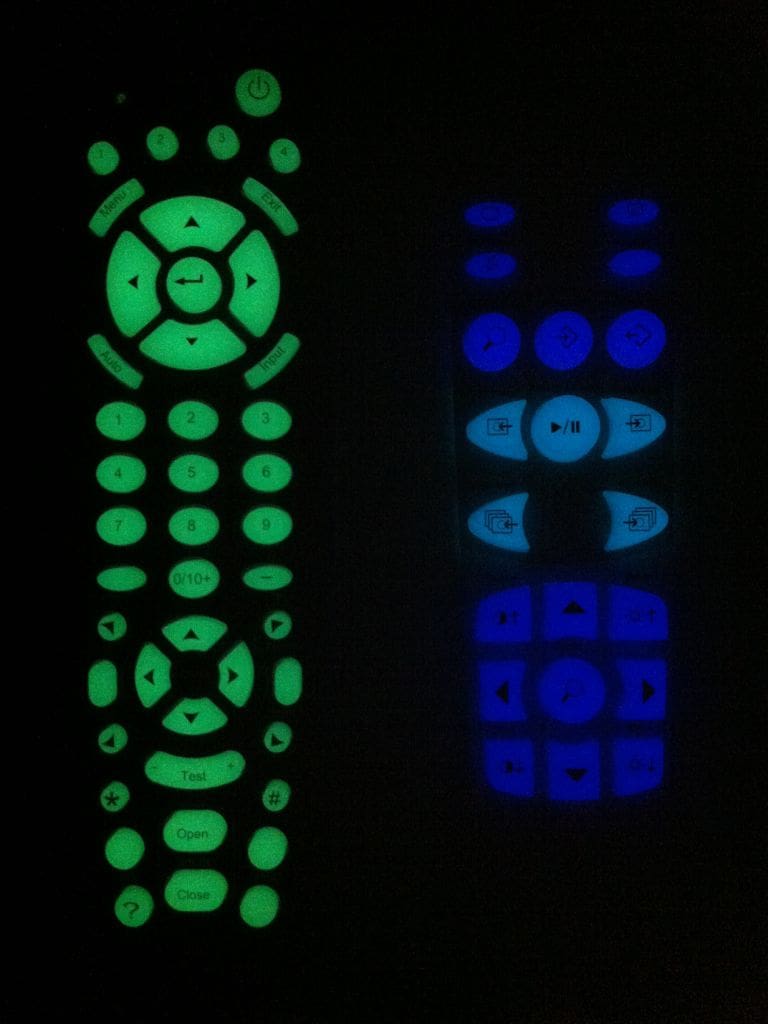 Luminescent keypad for remote control
