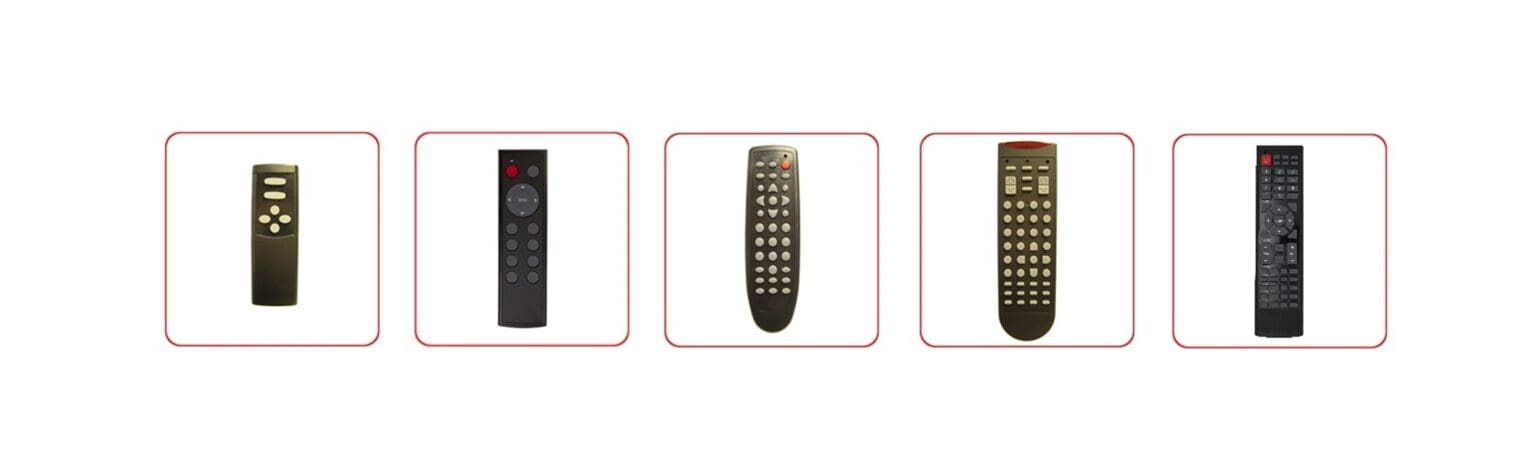 Picture of 5 different remote control models from Celadon